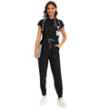 niaahinn Women's Stretch Scrub Jumpsuit - Medical Uniform with Pockets, Breathable Nurse Scrub Set for Hospital, Dental