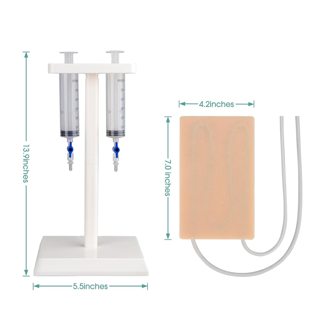MedEduQuest Multipurporse IV Injection Phlebotomy Practice Kit, Venipuncture Practice Kit with Blood and Veins