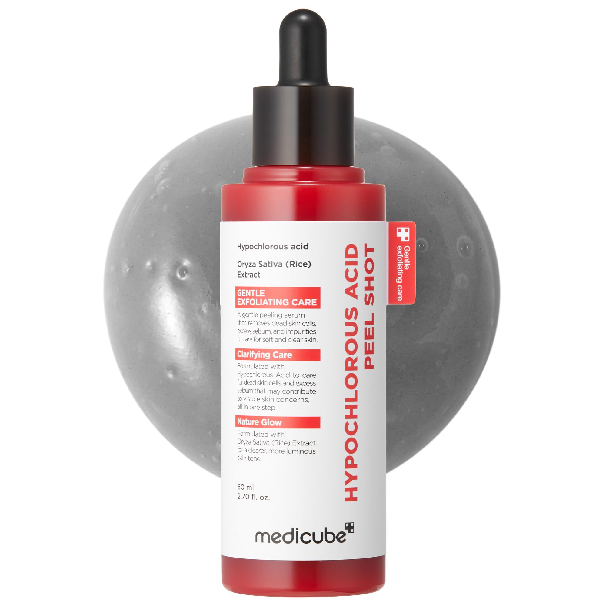 medicube Peel Shot with Kojic Acid Turmeric | Reset in One Step | Gentle Exfoliating Serum with BHA, LHA, PHA for Dead Skin Cells, Blackheads, Excess Sebum | For Dull, Rough, Troubled Skin | 2.7 fl.oz