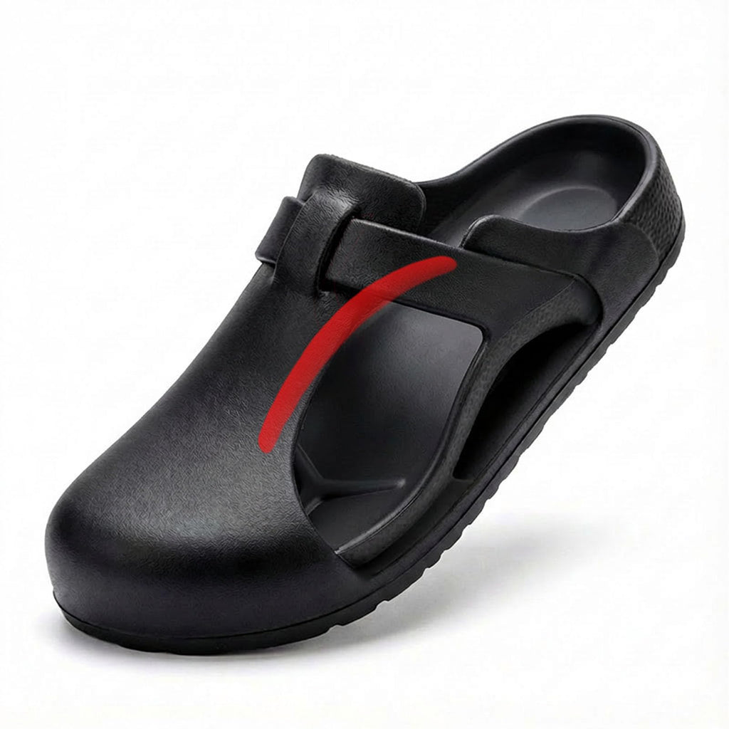 SECHRITE Womens Work Clogs Arch Support Slip-On Mules Slip Resistant Garden Nurse Chef Kitchen Shoes Cushioned Printed Sandals Slippers