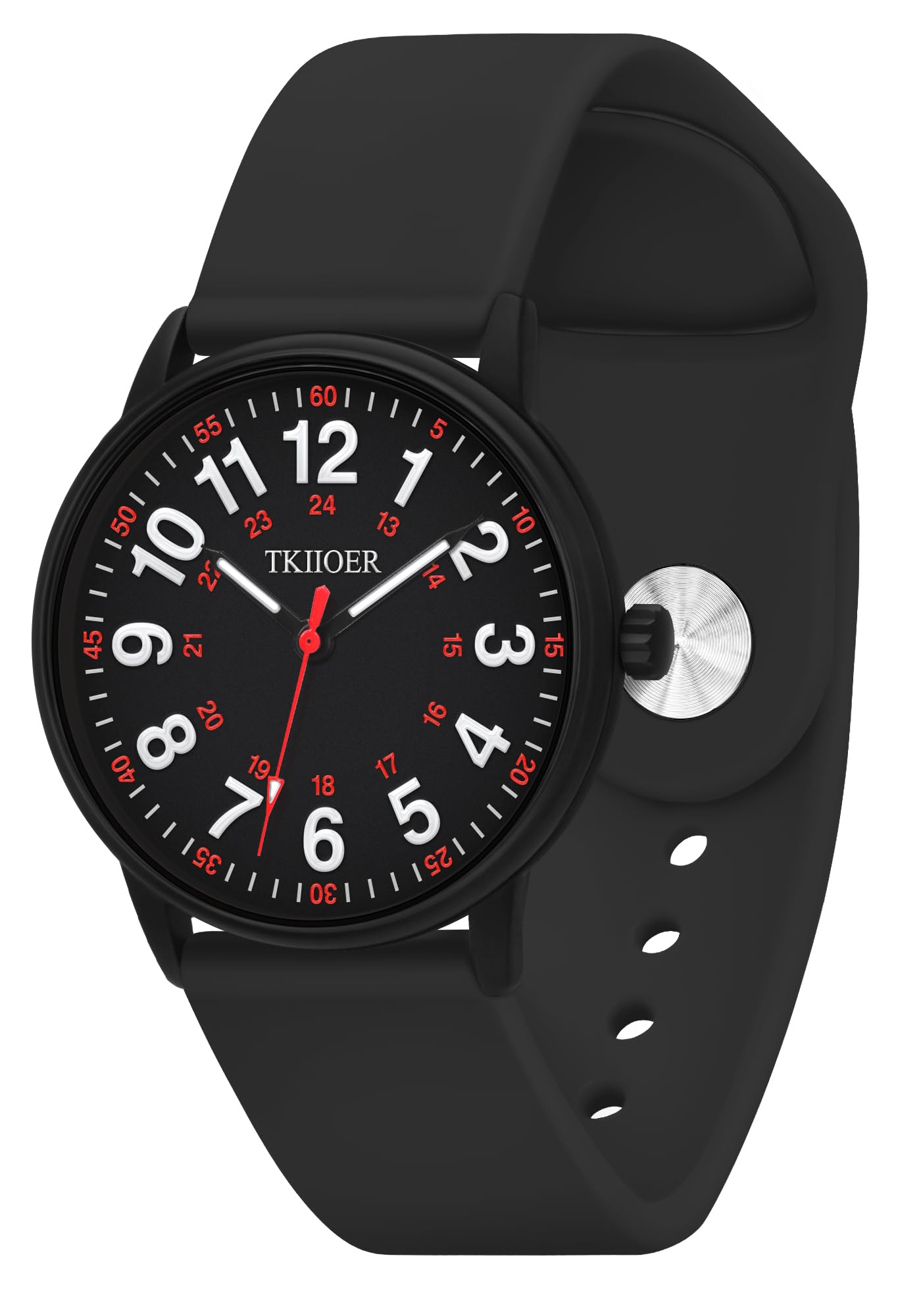 TKIIOER Nurse Watch for Nurse Medical Professionals Students Women Men, 50M Waterproof 12/24 Hour Military Time Luminous Easy Read Dial, Second Hand Watch for Nursing