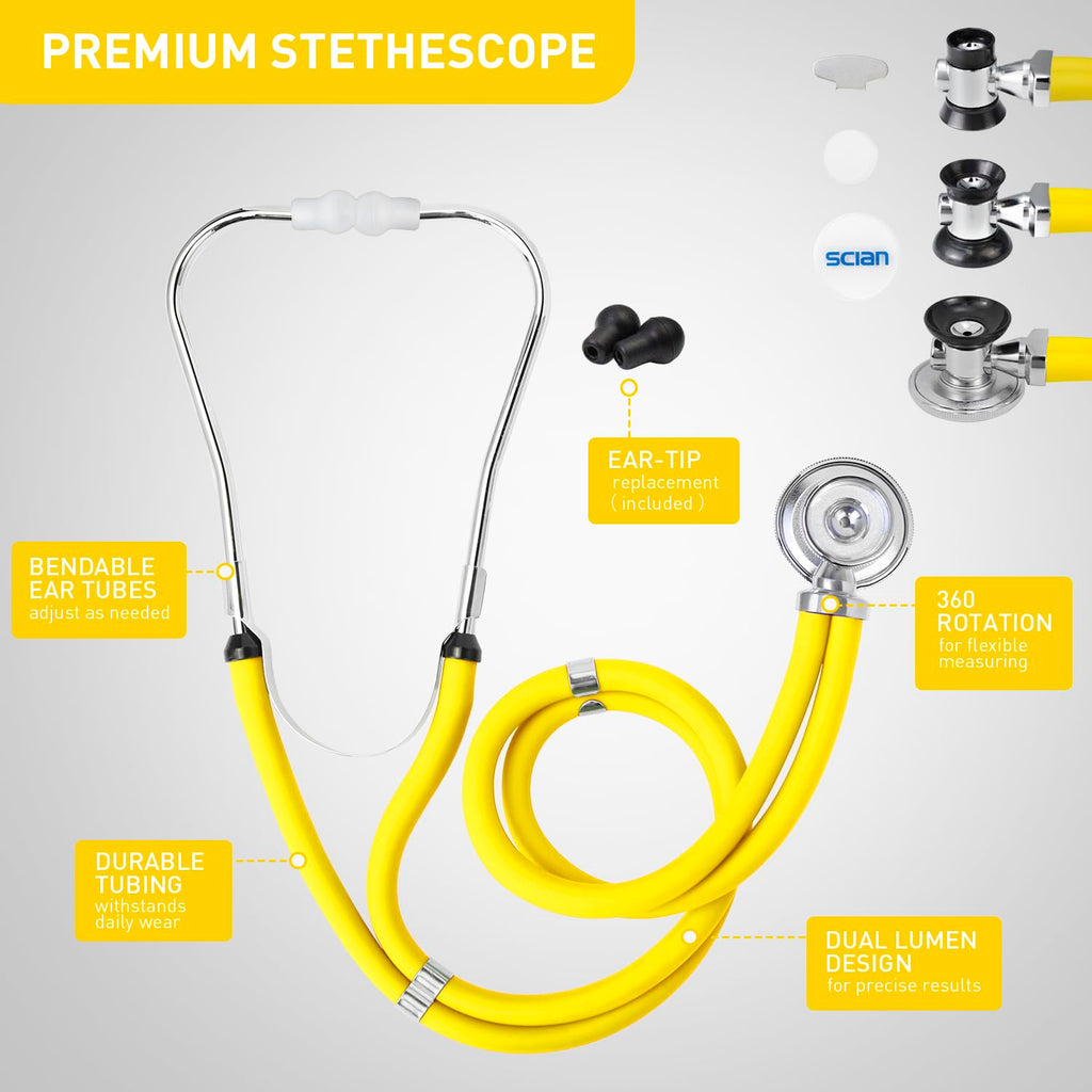 Scian 13 Pcs Stethoscope Case Kits, Supplies Inclued, Perfect Nurse Gift Stethoscope Holder for Nurse Medical Student, Pink Portable First Aid Kit Bag with Medical Scissor, Nurse Accessories for Work