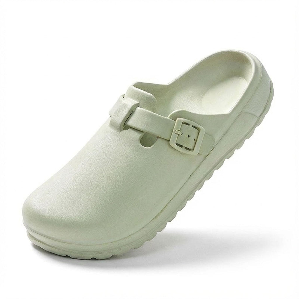 SECHRITE Womens Work Clogs Arch Support Slip-On Mules Slip Resistant Garden Nurse Chef Kitchen Shoes Cushioned Printed Sandals Slippers