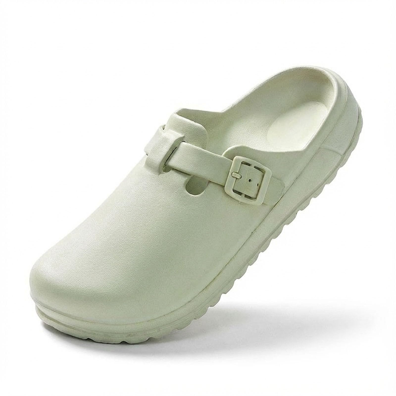 SECHRITE Womens Work Clogs Arch Support Slip-On Mules Slip Resistant Garden Nurse Chef Kitchen Shoes Cushioned Printed Sandals Slippers