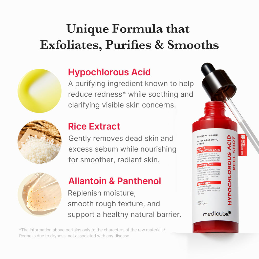 medicube Peel Shot with Kojic Acid Turmeric | Reset in One Step | Gentle Exfoliating Serum with BHA, LHA, PHA for Dead Skin Cells, Blackheads, Excess Sebum | For Dull, Rough, Troubled Skin | 2.7 fl.oz