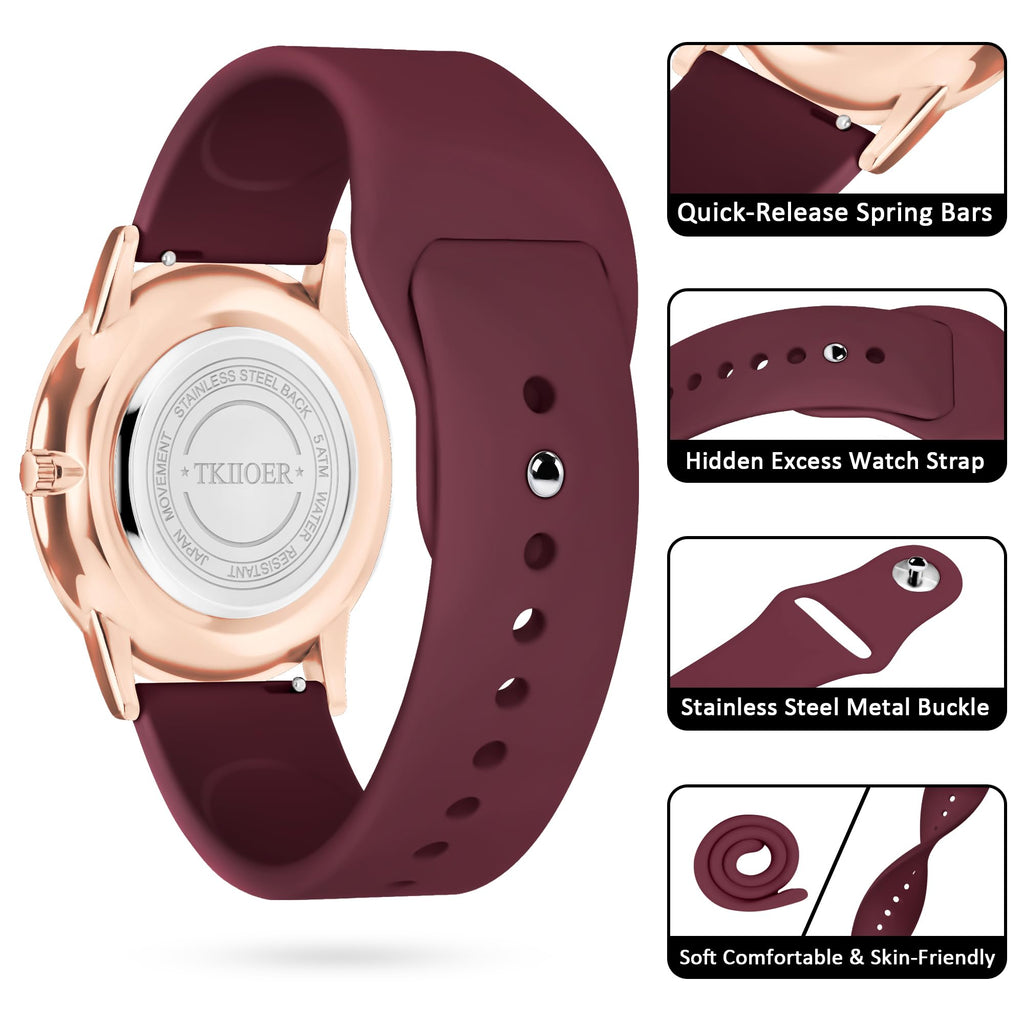 TKIIOER Nurse Watch for Nurse Medical Professionals Students Women Men, 50M Waterproof 12/24 Hour Military Time Luminous Easy Read Dial, Second Hand Watch for Nursing