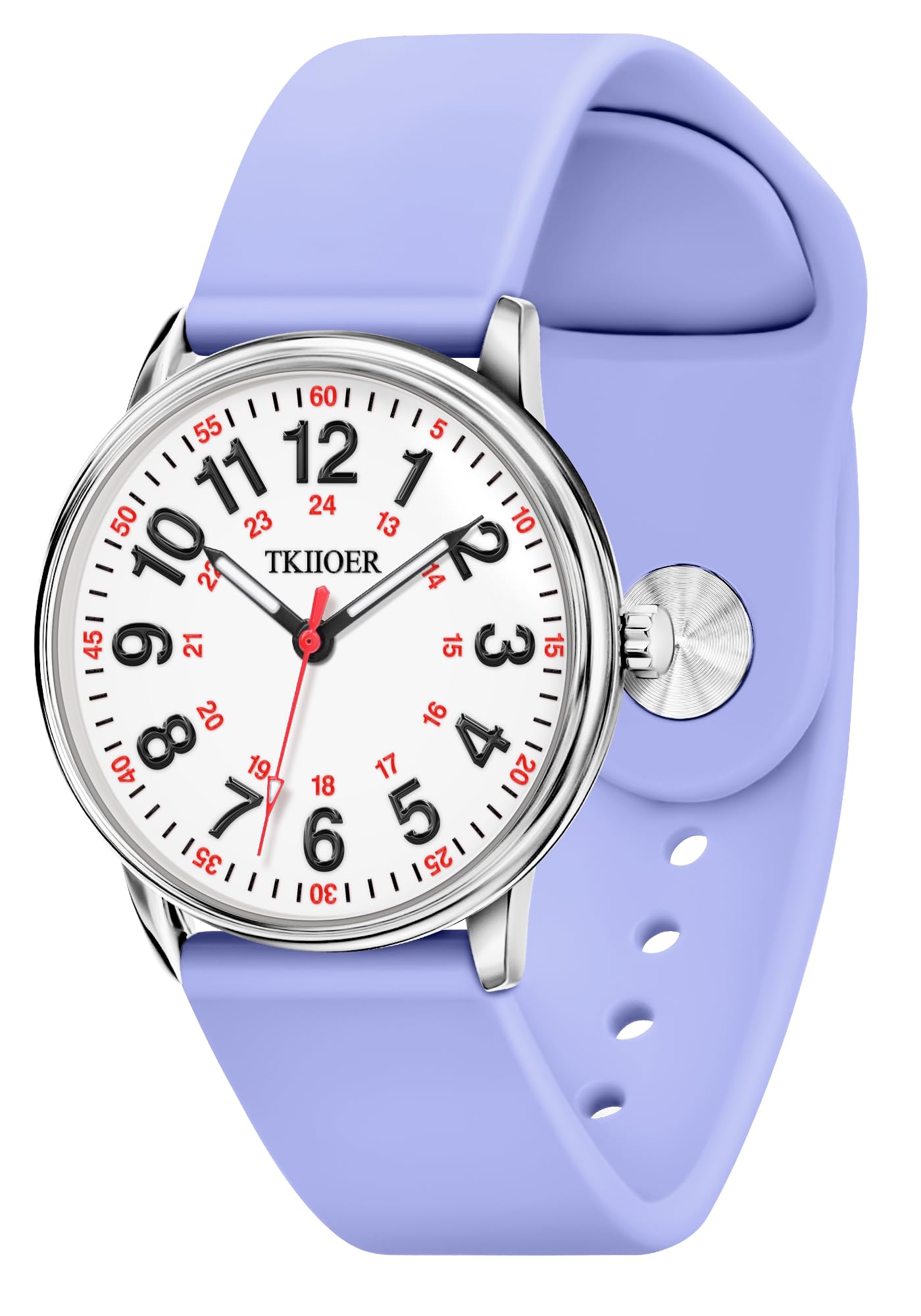 TKIIOER Nurse Watch for Nurse Medical Professionals Students Women Men, 50M Waterproof 12/24 Hour Military Time Luminous Easy Read Dial, Second Hand Watch for Nursing