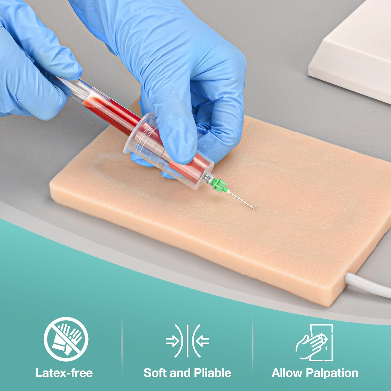 MedEduQuest Multipurporse IV Injection Phlebotomy Practice Kit, Venipuncture Practice Kit with Blood and Veins