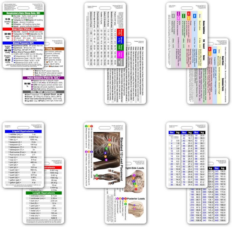 Mini CNA/MA/Tech Vertical Badge Card Set - 6 Cards