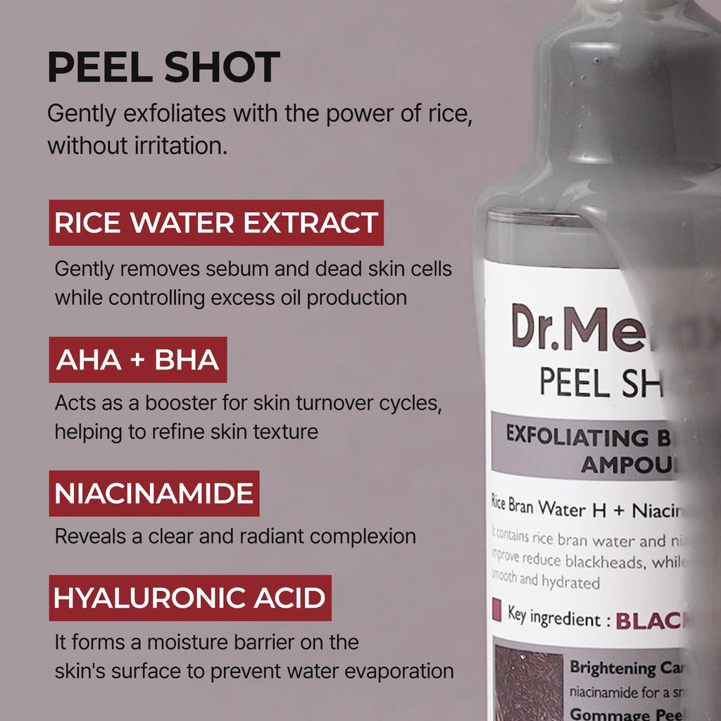 Dr. Melaxin Peel Shot Kojic Acid Turmeric Serum – Exfoliating Dark Spot Corrector with AHA/BHA & Niacinamide, Brightening & Even Tone Facial Serum (80ml / 2.70 fl oz)