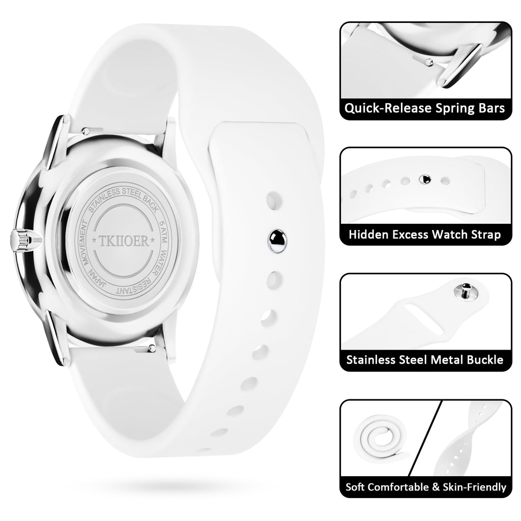 TKIIOER Nurse Watch for Nurse Medical Professionals Students Women Men, 50M Waterproof 12/24 Hour Military Time Luminous Easy Read Dial, Second Hand Watch for Nursing