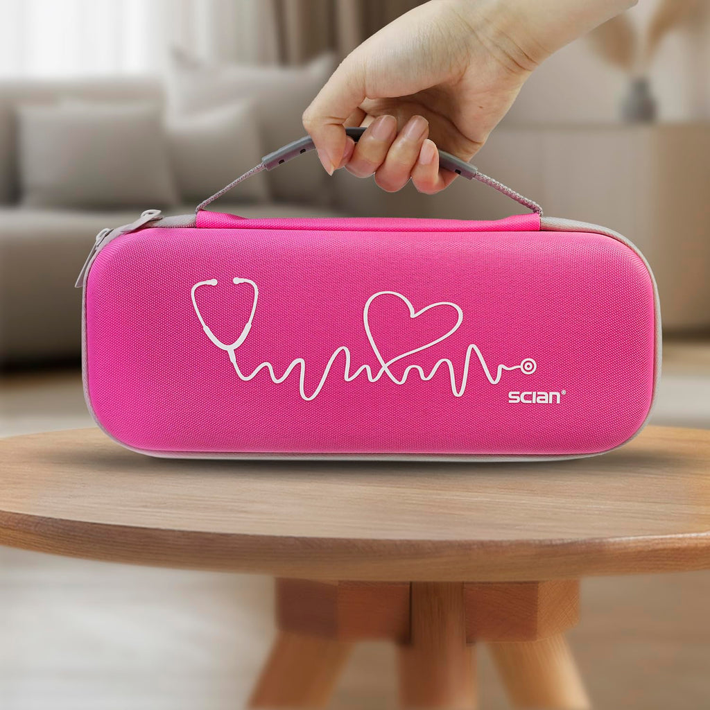 Scian 13 Pcs Stethoscope Case Kits, Supplies Inclued, Perfect Nurse Gift Stethoscope Holder for Nurse Medical Student, Pink Portable First Aid Kit Bag with Medical Scissor, Nurse Accessories for Work
