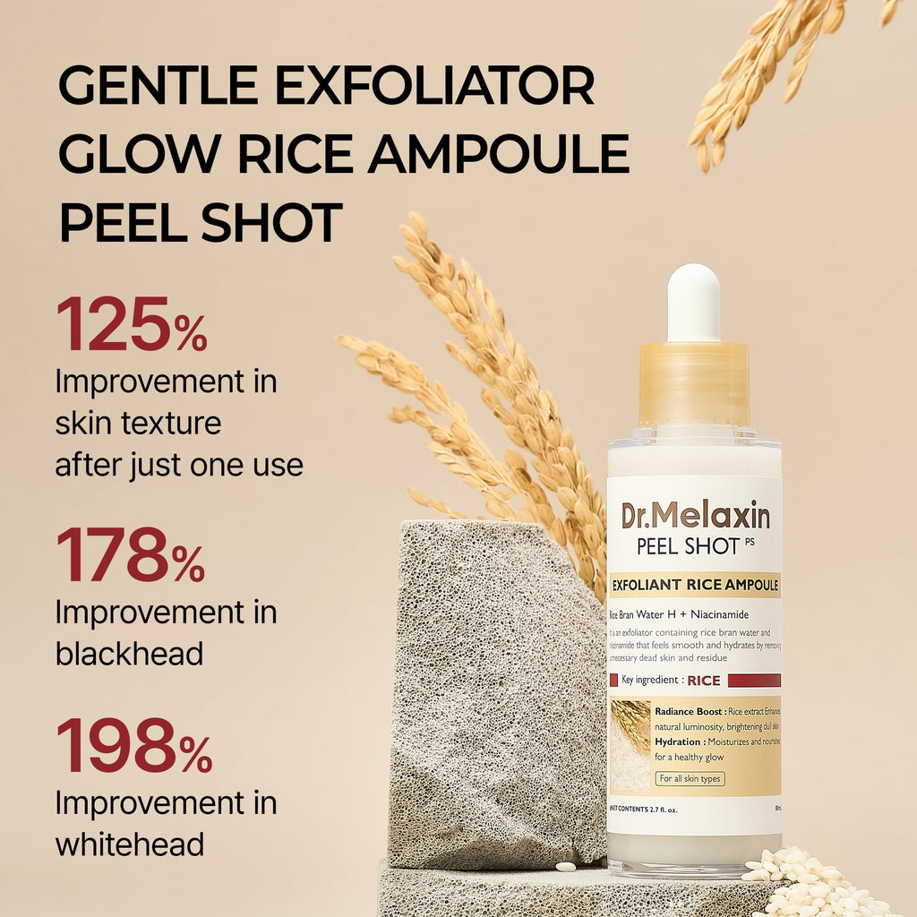 Dr. Melaxin Peel Shot Kojic Acid Turmeric Serum – Exfoliating Dark Spot Corrector with AHA/BHA & Niacinamide, Brightening & Even Tone Facial Serum (80ml / 2.70 fl oz)