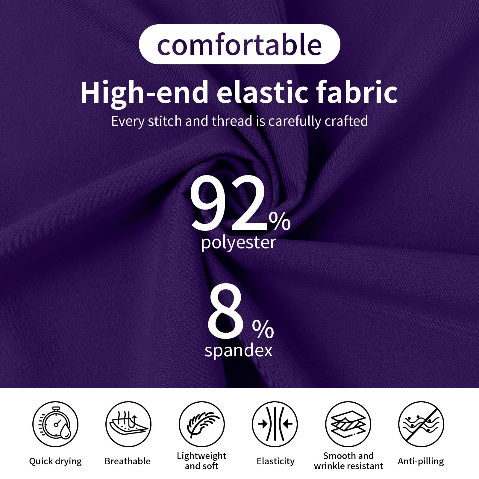 VIAOLI One-Piece Medical Scrub Jumpsuit for Women, Nursing Uniform with Hidden Zipper Front, Elastic Drawstring Waist