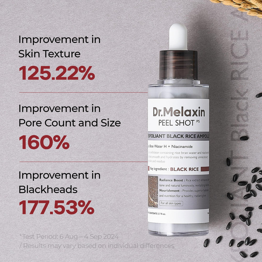 Dr. Melaxin Peel Shot Kojic Acid Turmeric Serum – Exfoliating Dark Spot Corrector with AHA/BHA & Niacinamide, Brightening & Even Tone Facial Serum (80ml / 2.70 fl oz)